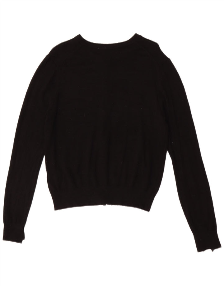 Zara Womens Cardigan Sweater UK 12 Medium Black