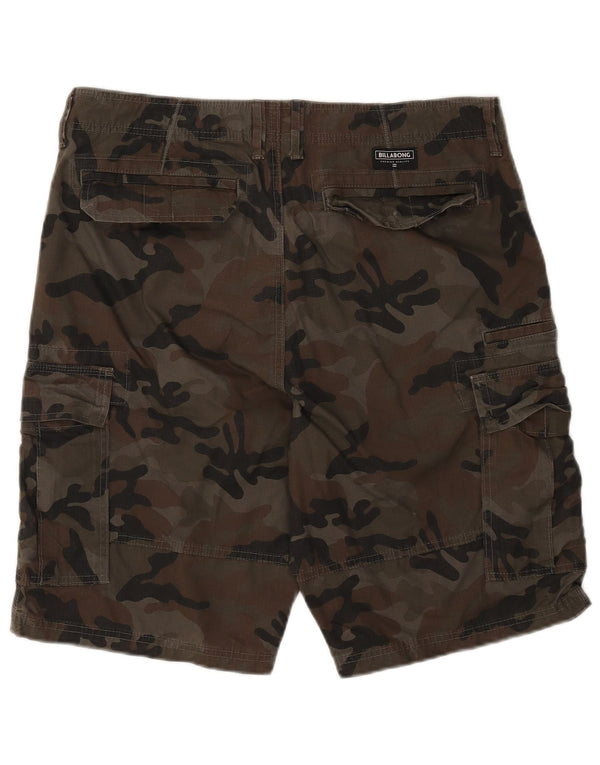 Billabong Mens Cargo Shorts W36 Large Khaki Camouflage Cotton