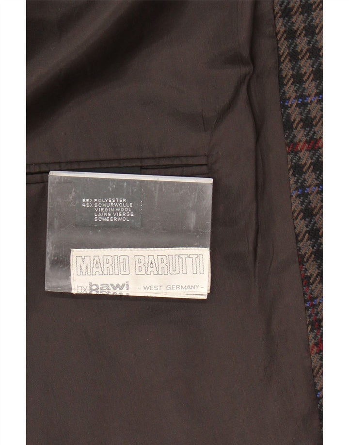 MARIO BARUTTI Mens Blazer Jacket UK 40 Large Multicoloured Houndstooth