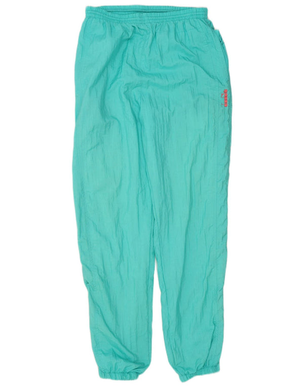 Diadora Womens Tracksuit Trousers Joggers UK 14 Medium Turquoise Polyamide