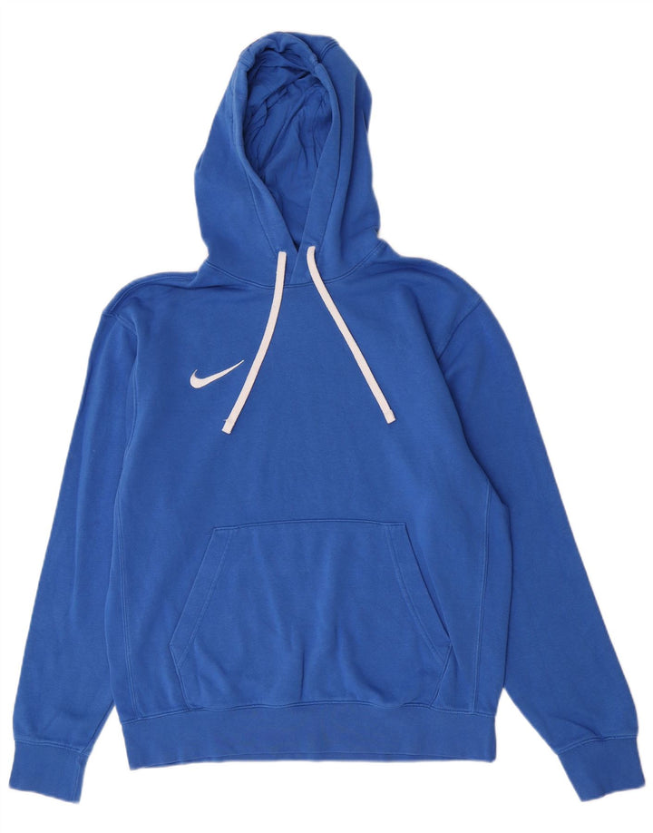 Nike Mens Hoodie Jumper Medium Blue Cotton