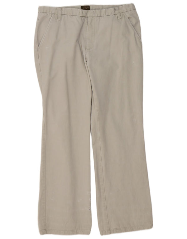 Calvin Klein Mens Bootcut Chino Trousers W34 L32 Beige
