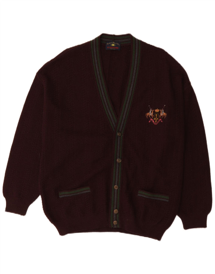 Il Granchio Mens Cardigan Sweater XL Burgundy