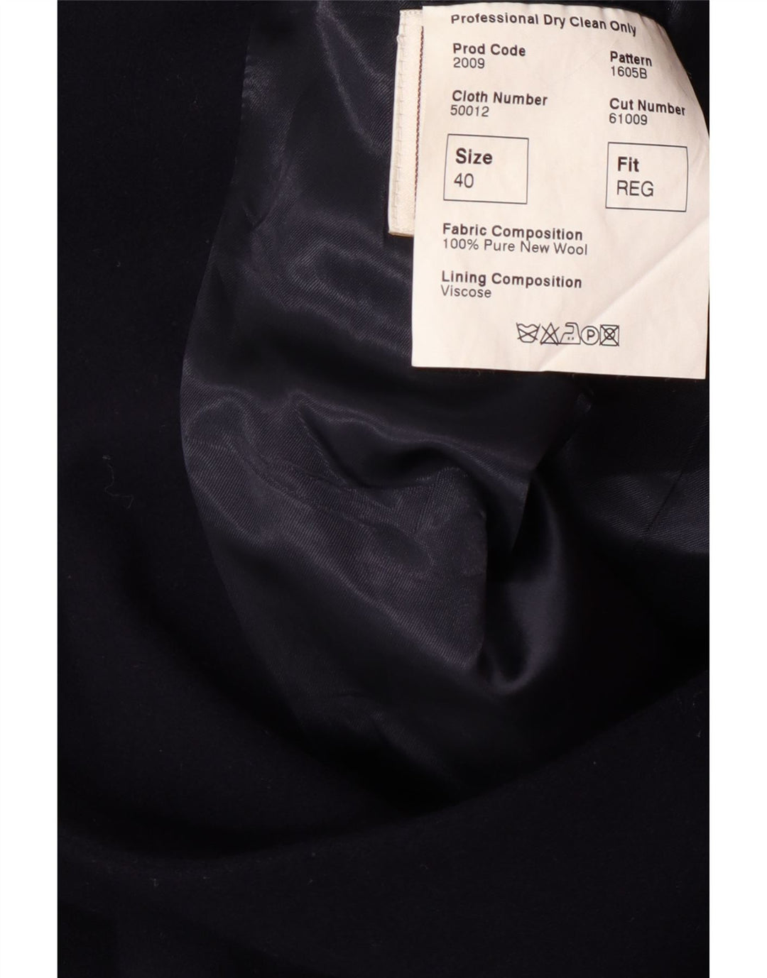 CROMBIE Mens Overcoat UK 40 Large Navy Blue New Wool Classic