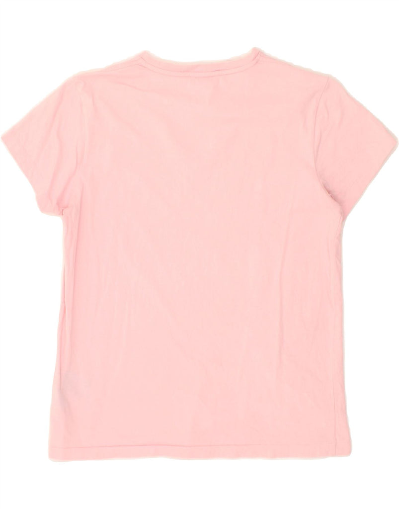 RALPH LAUREN Womens T-Shirt Top UK 14 Medium Pink Cotton | Vintage Ralph Lauren | Thrift | Second-Hand Ralph Lauren | Used Clothing | Messina Hembry 