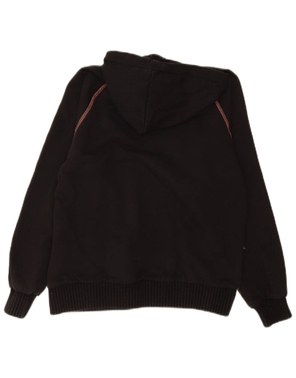 Desigual Womens Graphic Oversized Hoodie Jumper UK 10 Small Black Polyester