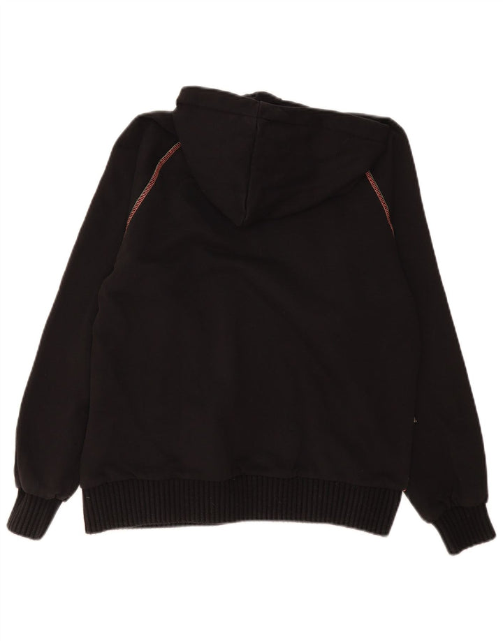 Desigual Womens Graphic Oversized Hoodie Jumper UK 10 Small Black Polyester
