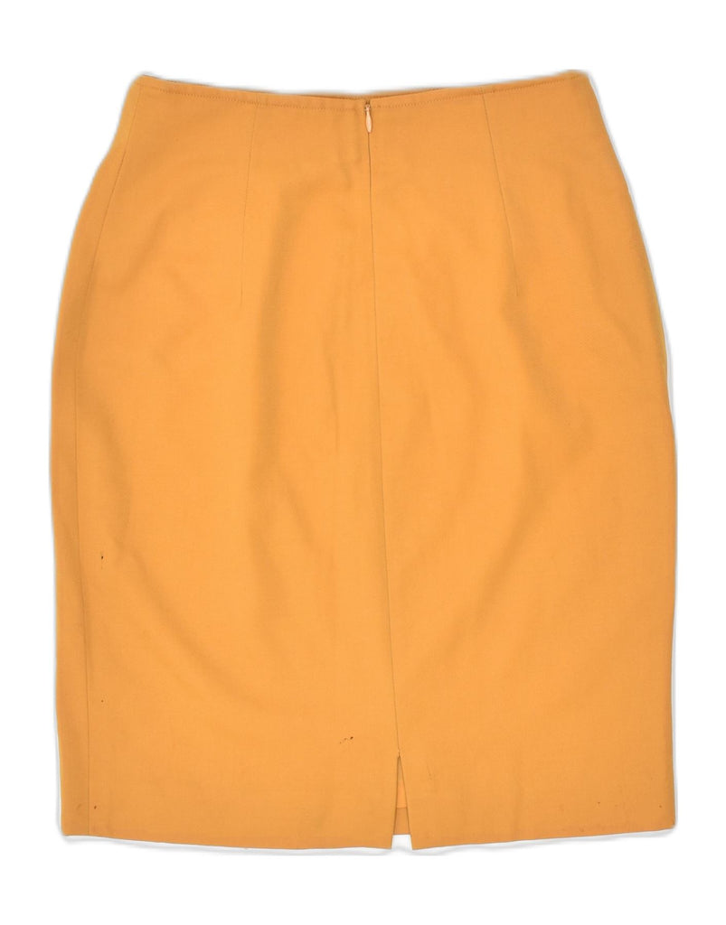 VINTAGE Womens Pencil Skirt IT 40 Small W26 Yellow | Vintage | Thrift | Second-Hand | Used Clothing | Messina Hembry 