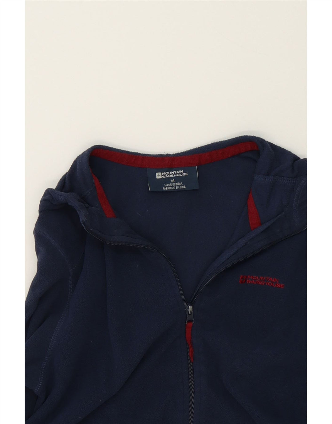 MOUNTAIN WAREHOUSE Mens Hooded Fleece Jacket UK 38 Medium Navy Blue Vintage Mountain Warehouse and Second-Hand Mountain Warehouse from Messina Hembry 