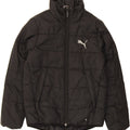 PUMA Boys Padded Jacket 9-10 Years Black Polyester Vintage Puma and Second-Hand Puma from Messina Hembry 