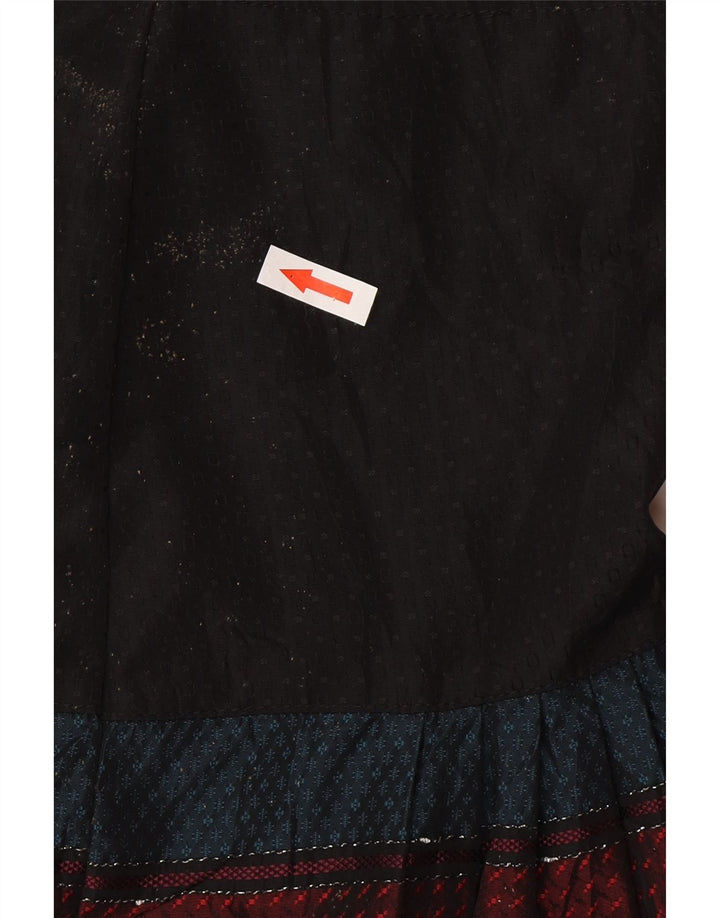 Benetton Womens A-Line Skirt W30 Medium  Black Striped