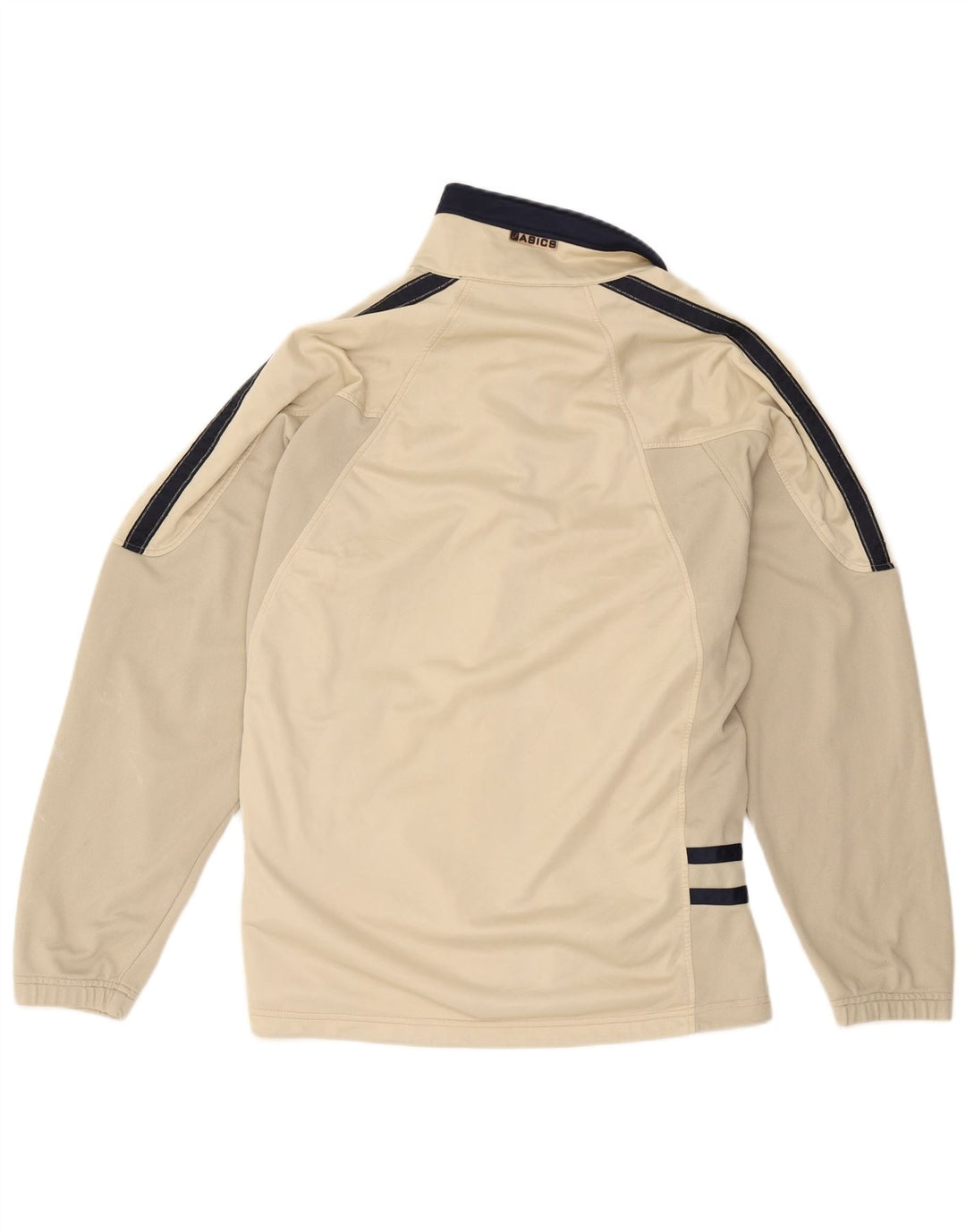 Asics Mens Tracksuit Top Jacket XL Beige Colourblock