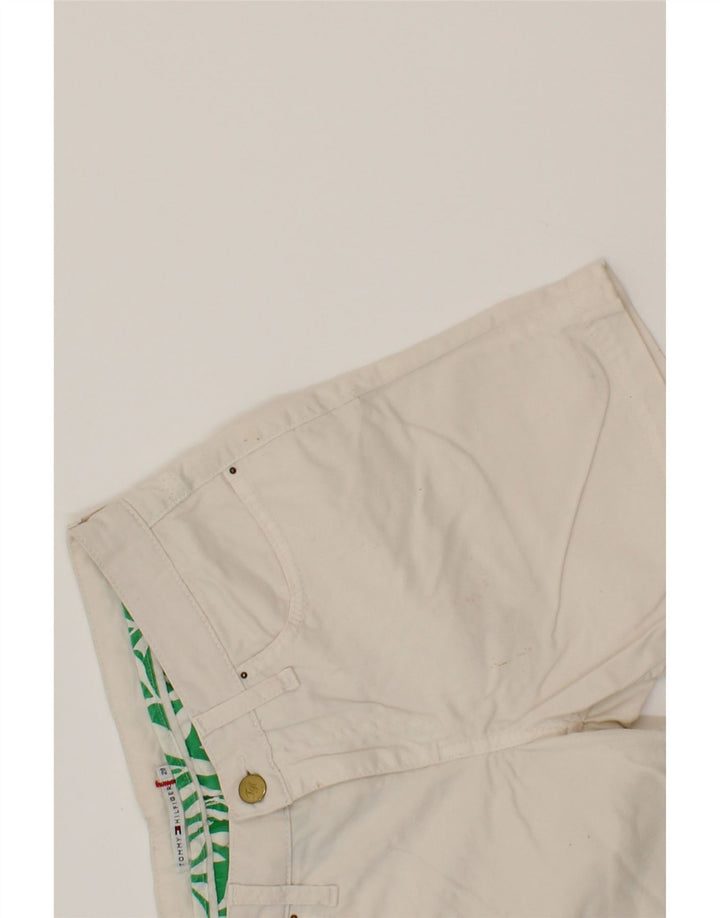 TOMMY HILFIGER Womens Denim Shorts W28 Medium White Cotton Vintage Tommy Hilfiger and Second-Hand Tommy Hilfiger from Messina Hembry 