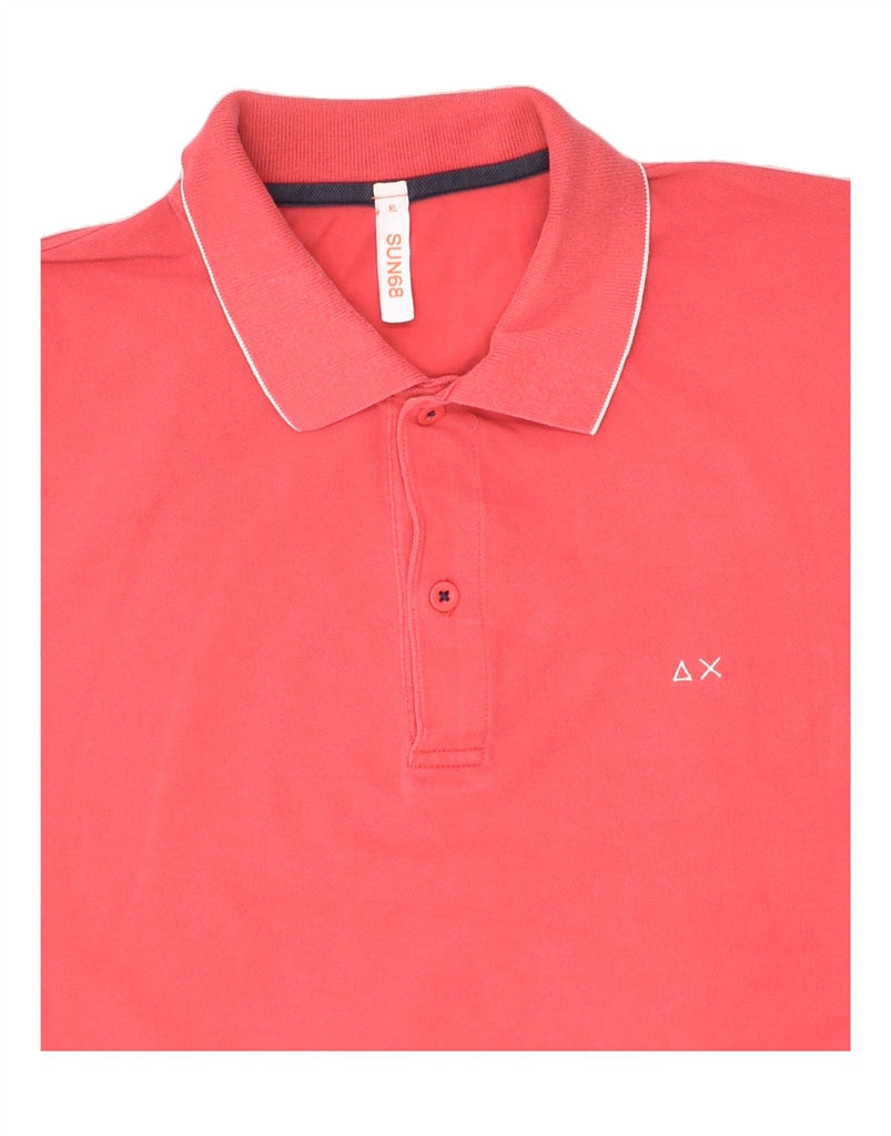 SUN68 Mens Skinny Polo Shirt XL Pink Cotton | Vintage Sun68 | Thrift | Second-Hand Sun68 | Used Clothing | Messina Hembry 