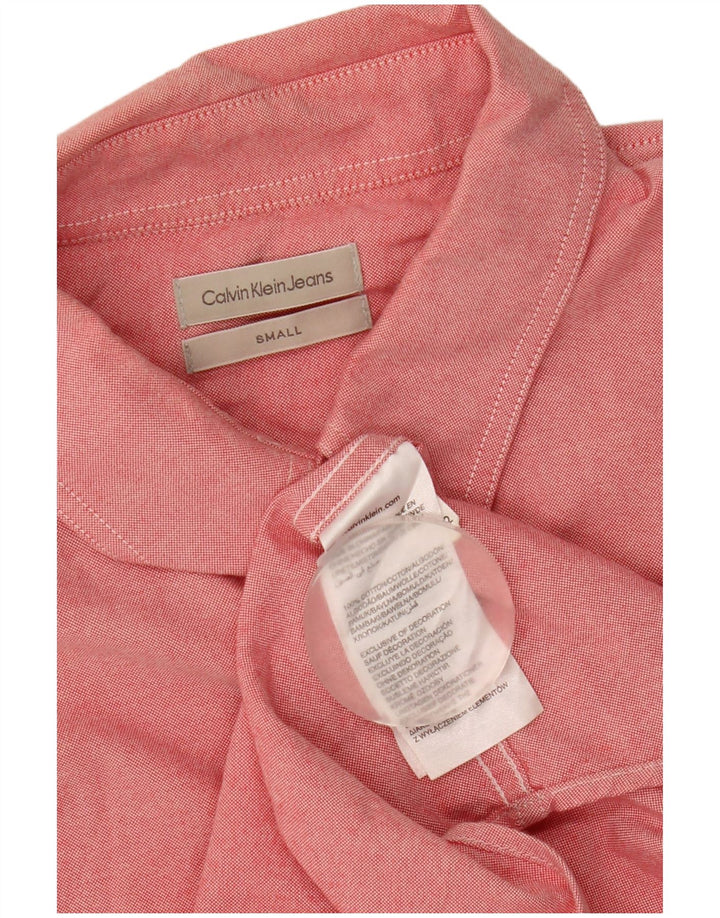 Calvin Klein Jeans Mens Shirt Small Pink Cotton