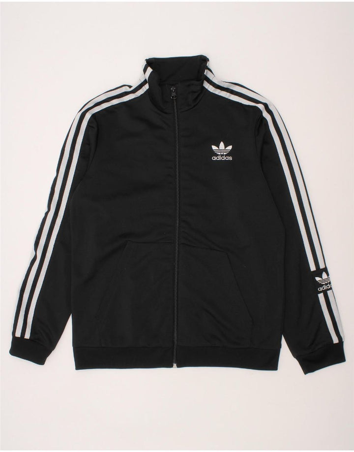 ADIDAS Boys Tracksuit Top Jacket 11-12 Years Black Polyester Vintage Adidas and Second-Hand Adidas from Messina Hembry 
