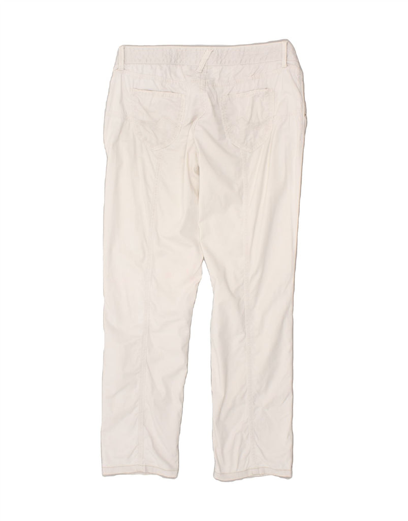 MASSIMO DUTTI Womens Chino Trousers W32 L29 Off White Cotton | Vintage Massimo Dutti | Thrift | Second-Hand Massimo Dutti | Used Clothing | Messina Hembry 