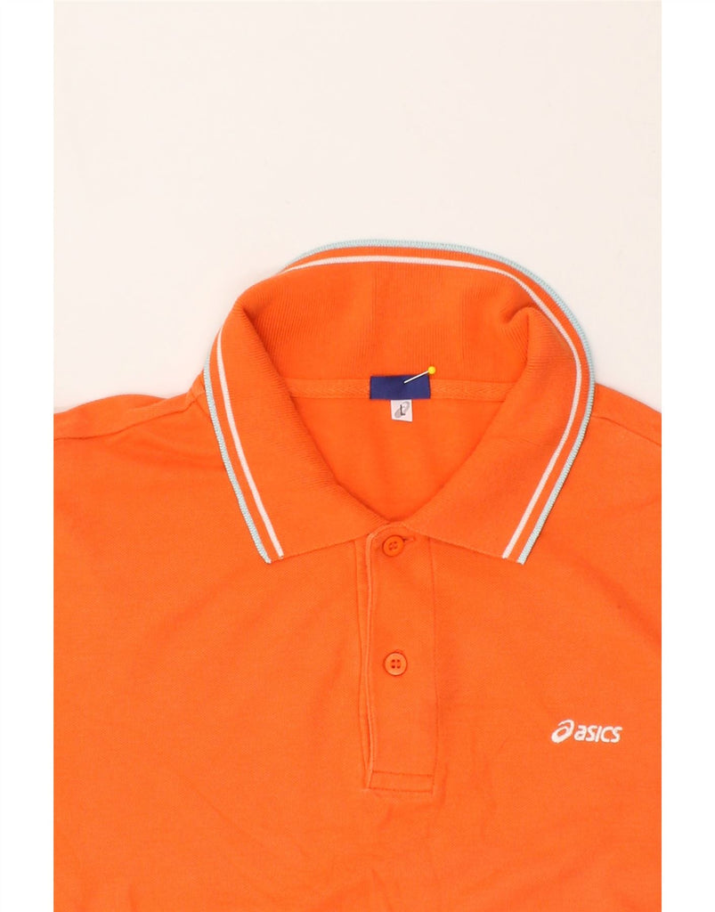 ASICS Mens Polo Shirt Large Orange Cotton | Vintage Asics | Thrift | Second-Hand Asics | Used Clothing | Messina Hembry 