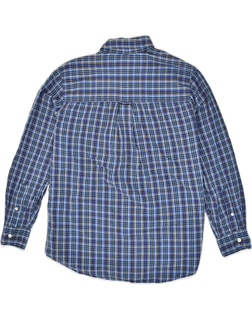 CHAPS Mens Shirt Medium Blue Check Cotton | Vintage Chaps | Thrift | Second-Hand Chaps | Used Clothing | Messina Hembry 