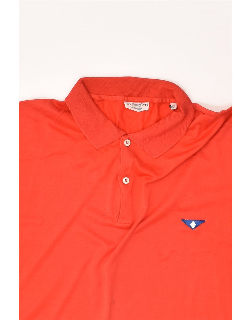 VINTAGE Mens Polo Shirt Medium Red Cotton | Vintage Vintage | Thrift | Second-Hand Vintage | Used Clothing | Messina Hembry 