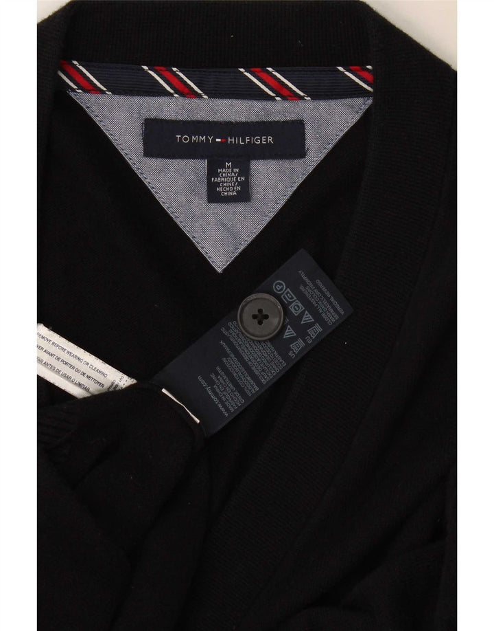 Tommy Hilfiger Mens Cardigan Sweater Medium Black Cotton