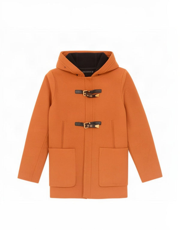 Zara Womens Hooded Overcoat UK 6 XS Orange