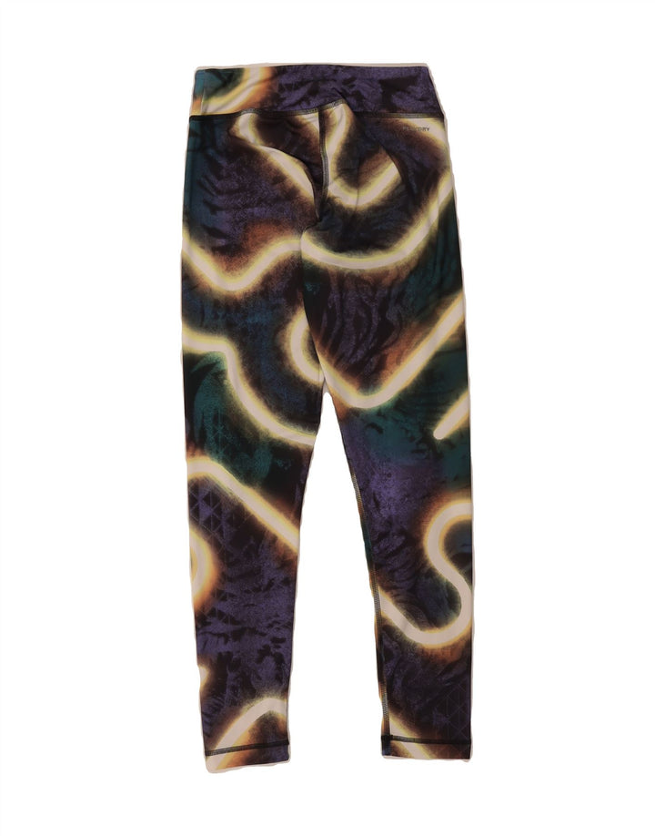 REEBOK Womens Abstract Pattern Leggings UK 6 XS  Multicoloured Polyester Vintage Reebok and Second-Hand Reebok from Messina Hembry 
