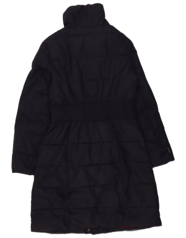 Joules Womens Padded Coat UK 12 Medium Navy Blue Polyester