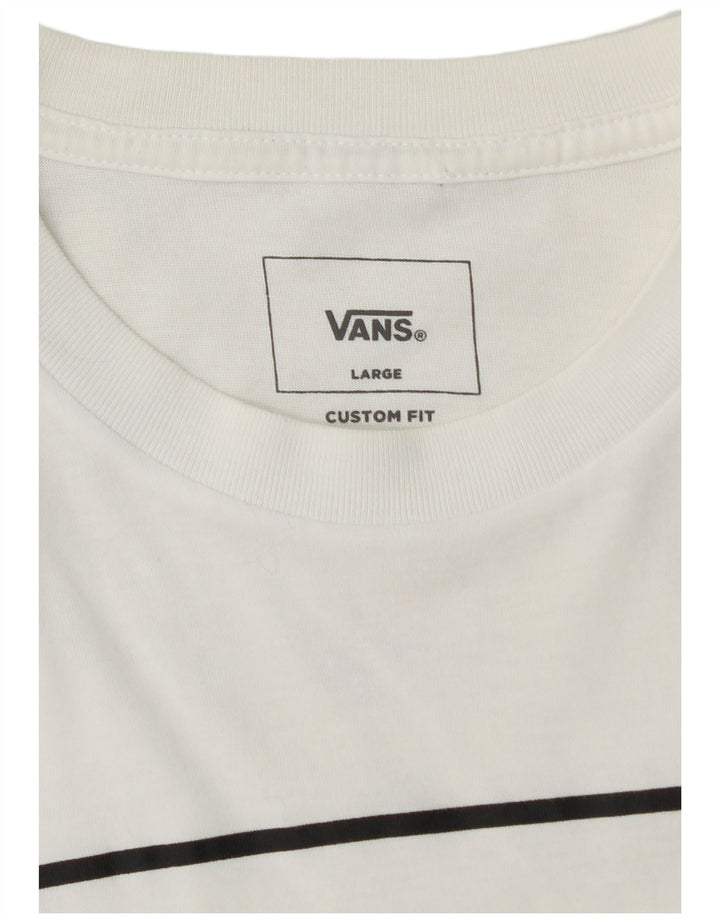 VANS Womens Custom Fit Graphic T-Shirt Top UK 16 Large White