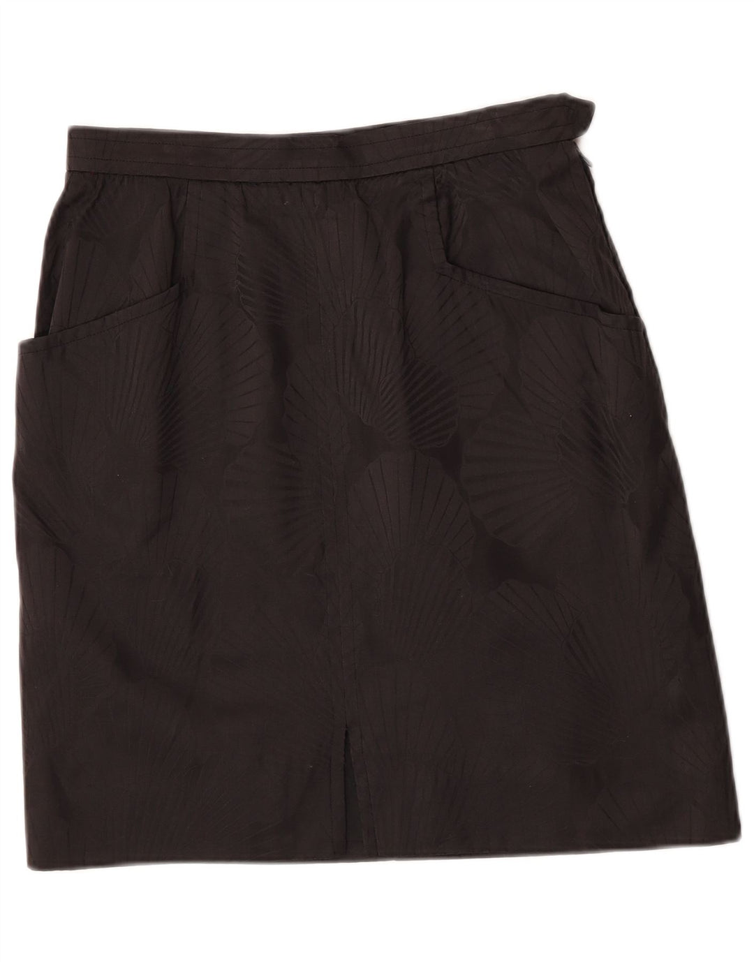 Saint Laurent Womens Straight Skirt IT 42 Medium W30 Black Floral Designer