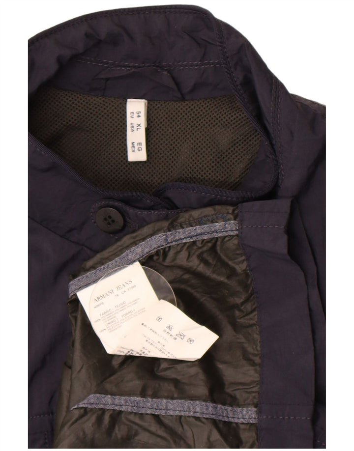 Armani Jeans Mens Utility Jacket UK 42 XL Navy Blue Polyamide