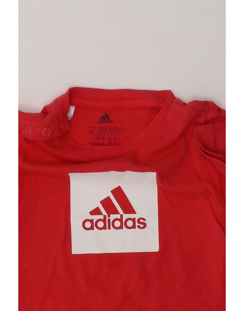 ADIDAS Baby Girls Graphic T-Shirt Top 12-18 Months Red Cotton | Vintage Adidas | Thrift | Second-Hand Adidas | Used Clothing | Messina Hembry 