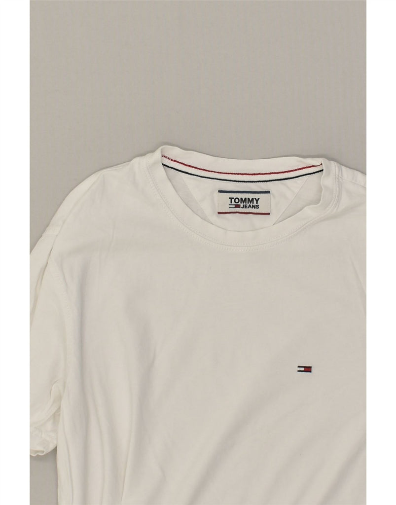 TOMMY HILFIGER Mens T-Shirt Top Small White | Vintage Tommy Hilfiger | Thrift | Second-Hand Tommy Hilfiger | Used Clothing | Messina Hembry 