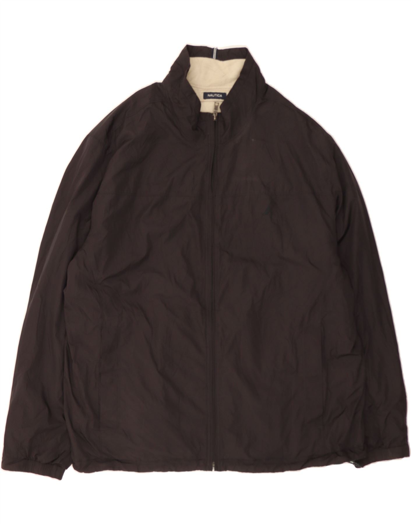 NAUTICA Mens Reversible Jacket UK 44 2XL Black Polyester Vintage