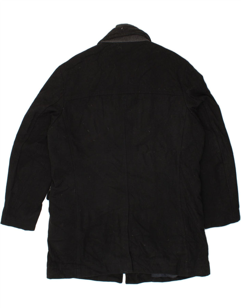 MICHAEL KORS Mens Overcoat UK 42 XL Black Wool Vintage Michael Kors and Second-Hand Michael Kors from Messina Hembry 