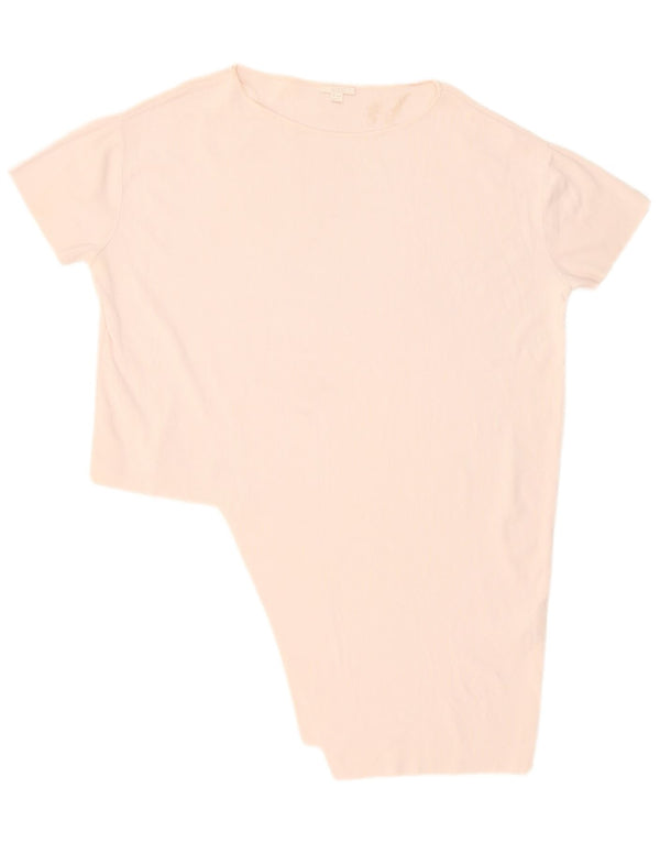Cos Womens Loose Fit Asymmetric Blouse Top UK 16 Large Pink Viscose