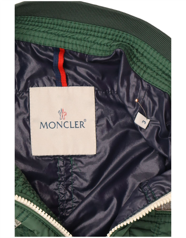 MONCLER Mens Bomber Jacket Size 3 Large Green Modern