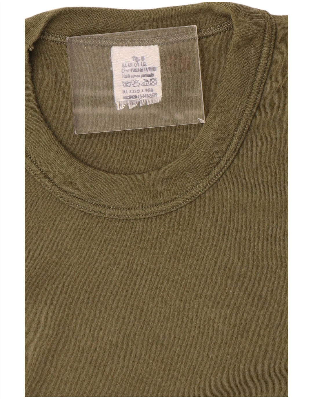 Vintage Mens T-Shirt Top Medium Khaki Cotton