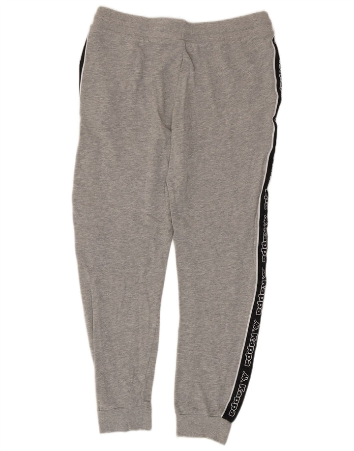KAPPA Mens Graphic Tracksuit Trousers Joggers Medium Grey Colourblock
