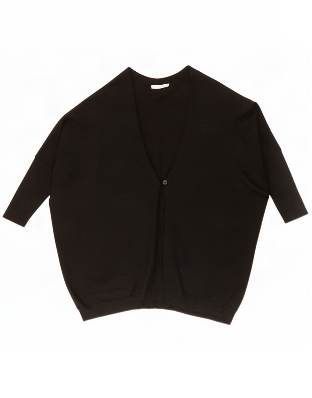 Zara Womens Oversized Cardigan Sweater UK 14 Medium Black Viscose