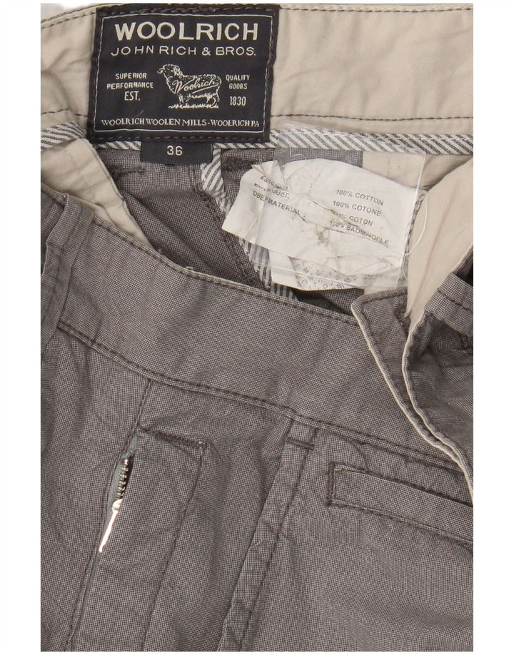 Woolrich Mens Chino Shorts W36 Large  Grey Cotton