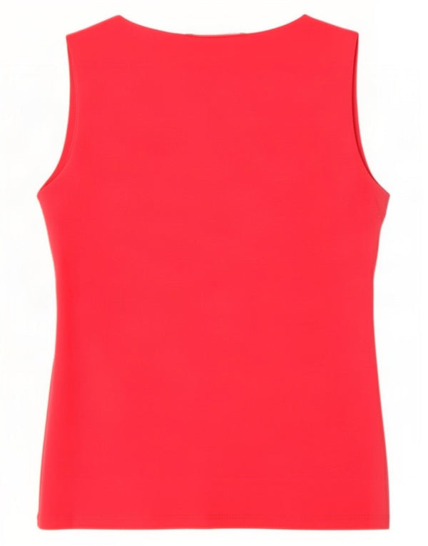 Zara Womens Vest Top UK 14 Large Red Polyamide
