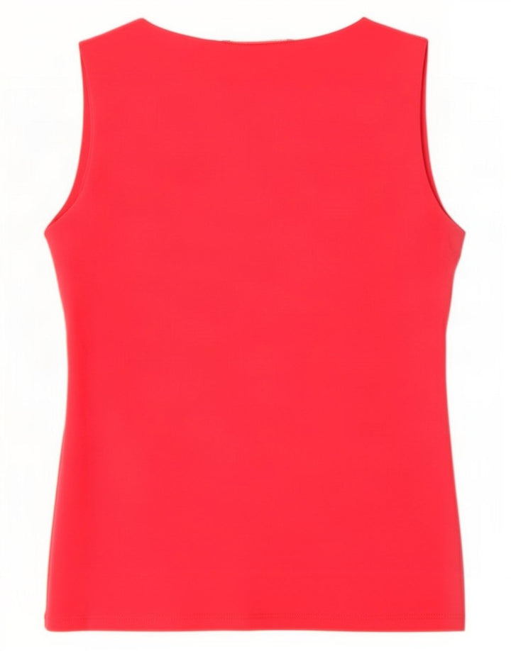 Zara Womens Vest Top UK 14 Large Red Polyamide