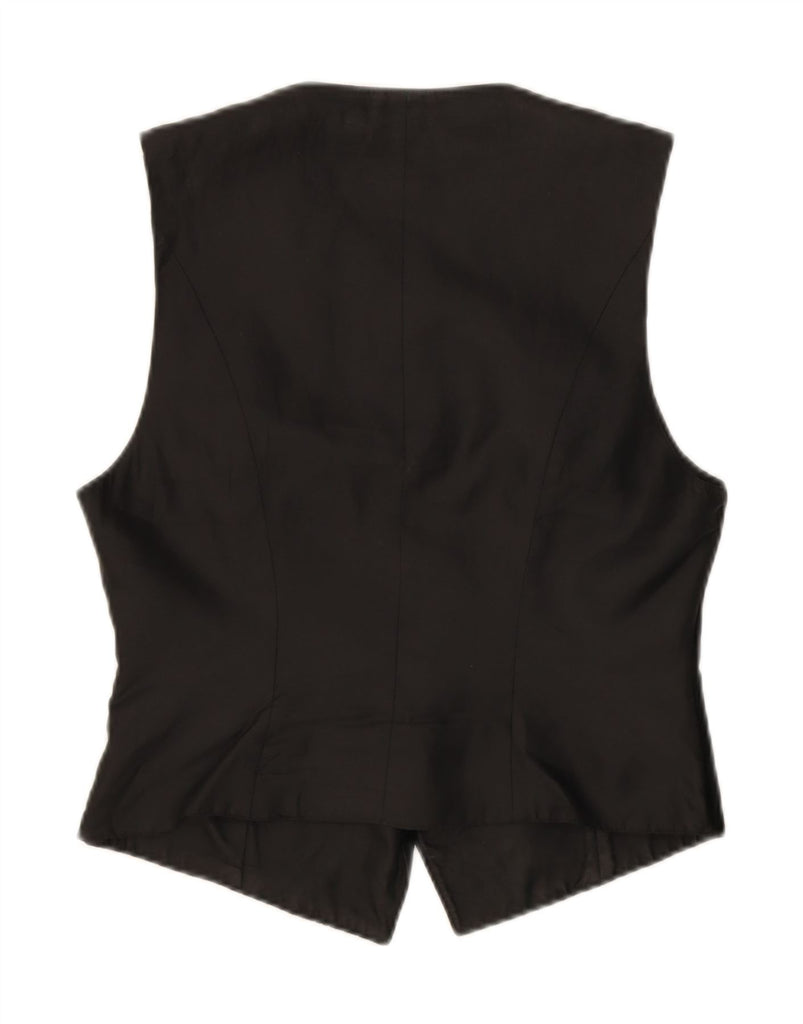VINTAGE Womens Velvet Waistcoat UK 12 Medium  Black Cotton Vintage Vintage and Second-Hand Vintage from Messina Hembry 
