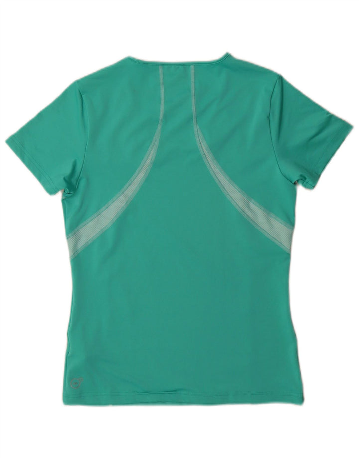 Puma Womens T-Shirt Top UK 12 Medium Green Colourblock Polyester