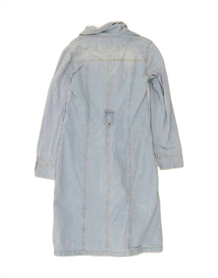 VINTAGE Womens Denim Coat UK 12 Medium Blue Cotton Vintage Vintage and Second-Hand Vintage from Messina Hembry 