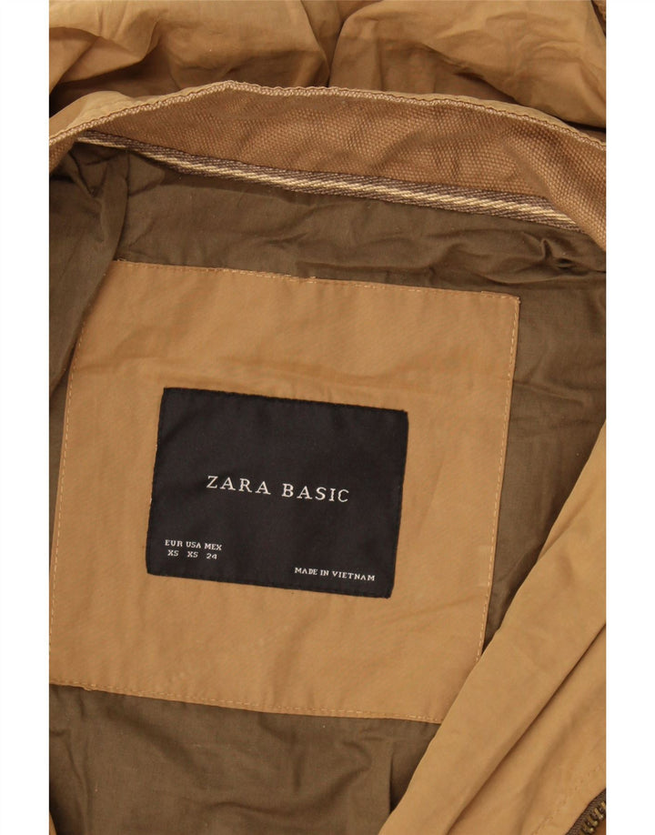 Zara Womens Oversized Parka Jacket UK 6 XS Beige