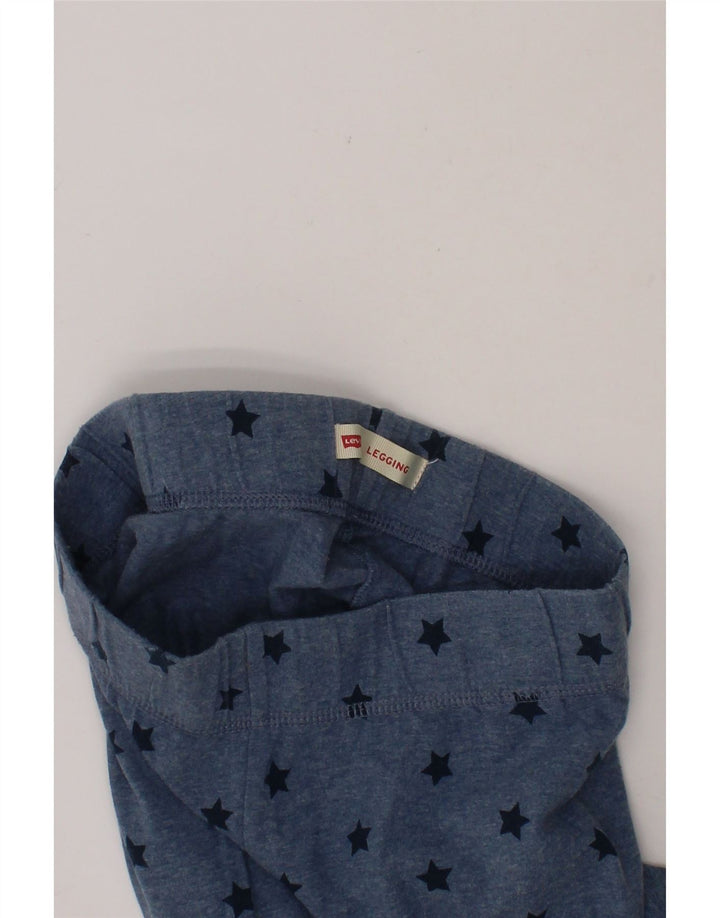LEVI'S Girls Graphic Leggings 9-10 Years Large Blue Modern Vintage Levi's and Second-Hand Levi's from Messina Hembry 