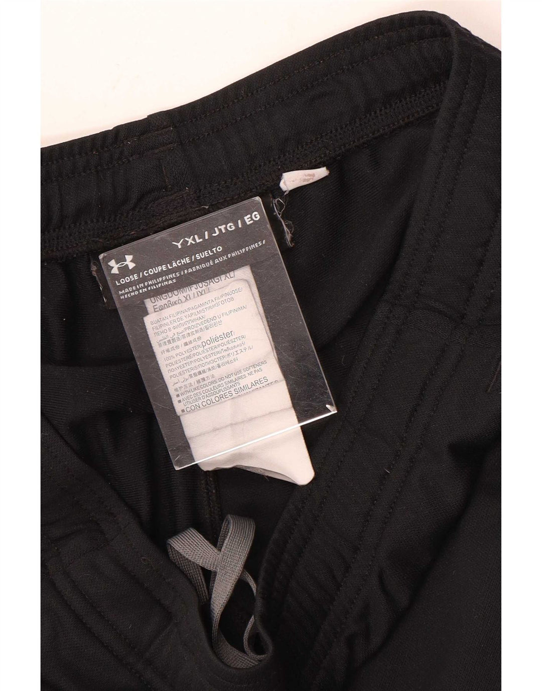 Under Armour Boys Tracksuit Trousers 13-14 Years XL Black Polyester