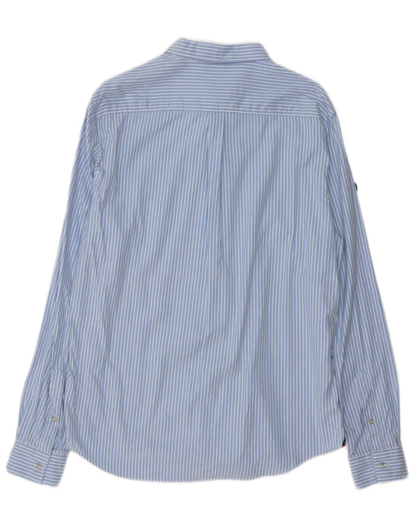 SUPERDRY Mens Regular Fit Shirt XL Blue Pinstripe